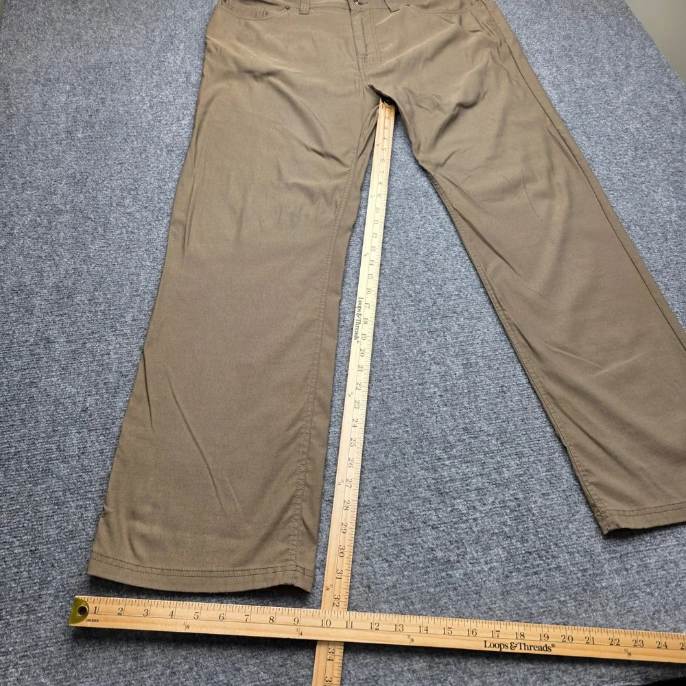 Prana Zion Standard Fit Pants Mens 38x32 Brown Recycled Nylon Stretch Hiking